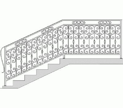 Кованые перила, эскиз - 13 в [city_r]